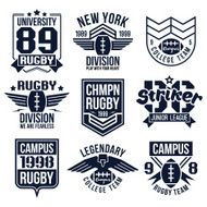 College rugby team emblems N2