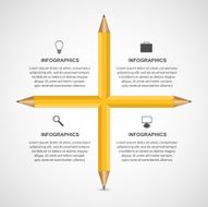 Education pencil option Infographics design template N16