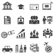 Business career icons vector illustrations EPS10