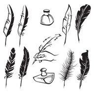 feather pens