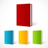 Vector book cover set perspective