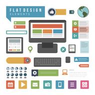 Flat design vector illustration infographic elements N19