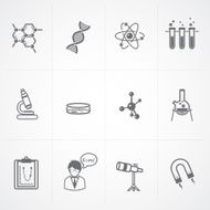 vector science icon set