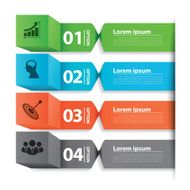 Modern business banner box infographic