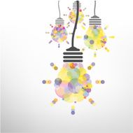 creative light bulb signs on background N3