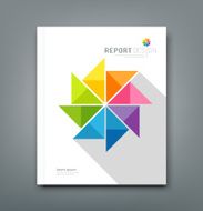 Cover Annual report colorful windmill origami paper N2