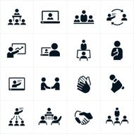 Business Presentations and Meetings Icons