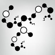 2d DNA molecule structure vector background N13