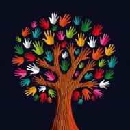 Diversity tree hands illustration N6