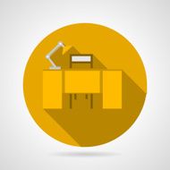 Flat vector icon for office desk