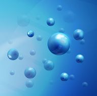 Vector blue molecules background