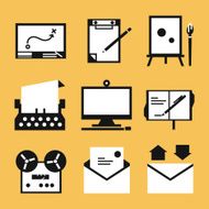 writing icons design