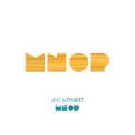 M N O P- Simple Modern Lines Flat Alphabet