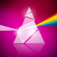 Prism Spectrum Illustration on Pink Background