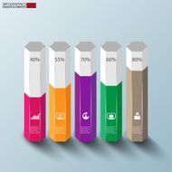 Modern business steps to success charts