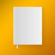 Blank book cover with a bookmark Object for branding