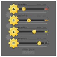 Gear Shape Infographics Design Template