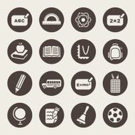 School icons set N17