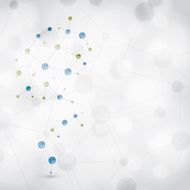 Abstract molecule green blue red light colors background