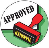 approved stamp icon