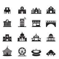 Building Icons Set01 Black Series - Chill