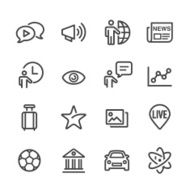 News Category Icons - Line Series