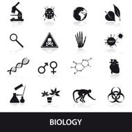 biology icons set eps10