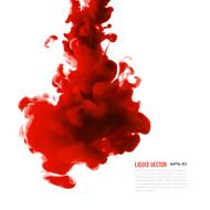 Liquid ink cloud Vector abstract background Isolated element N24