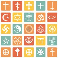 Vector Set of Religious Symbols N10