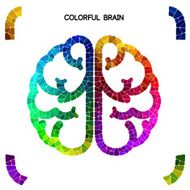 Creative Colorful Left Brain And Right Idea Concept Background N2