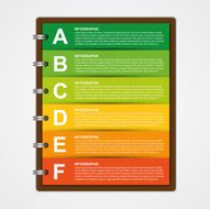 Modern design template infographic of notebook paper N2