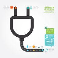 infographics vector eco energy concept design diagram line style