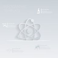 vector illustration the atom molecule template graphic or website layout