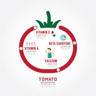 Infographic tomato health concept template design