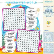 Underwater world wordsearch puzzle N2