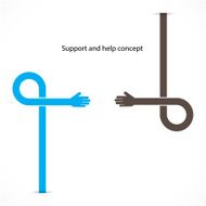 Support and help concept teamwork hands concept N2