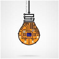 Creative light bulb idea concept template