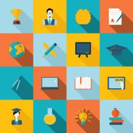 Education icons flat N4