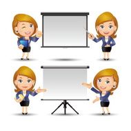 People Set - Business Office women giving presentation N2