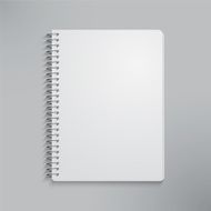 blank realistic spiral notebook