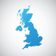 map blue of United Kingdom