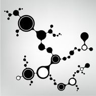 2d DNA molecule structure vector background N14