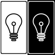 Vector lamp icon and sign Illustration EPS10 N14