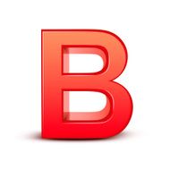 3d red letter B N8