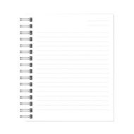 white notebook with dotted lines can shred vector illustration