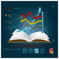 Business Infographic With Open Book Learning Style N4