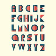 Modern flat alphabet