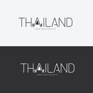 Vector alphabet thailand design concept with flat sign icon