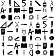 School icons set N18