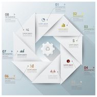 Modern Business Infographic Propeller Origami Style Design Template